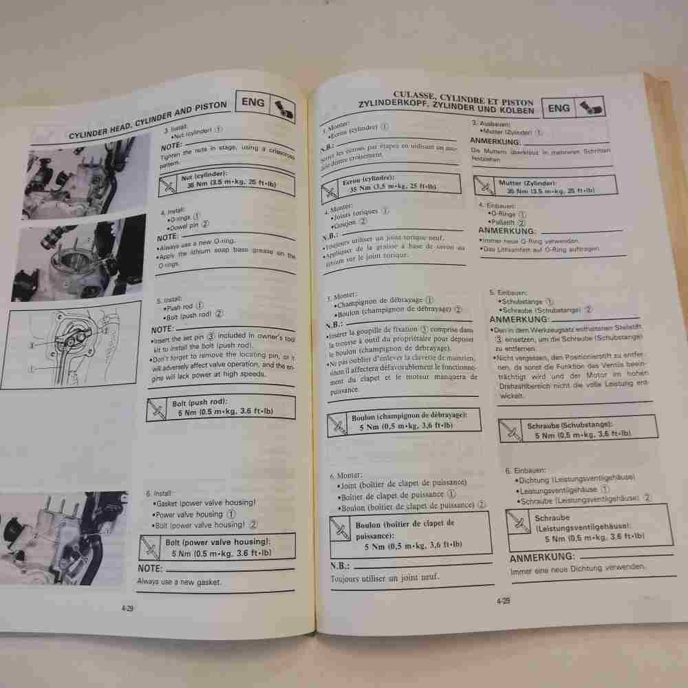 YAMAHA YZ 250 (E)/LC 1993 4EW-28199-80 Motorrad-Handbuch gebraucht