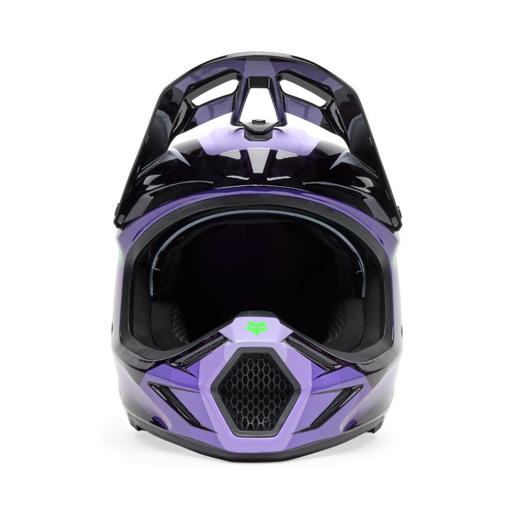 FOX V3 RS GRID Motocross Helm Schwarz/Purple