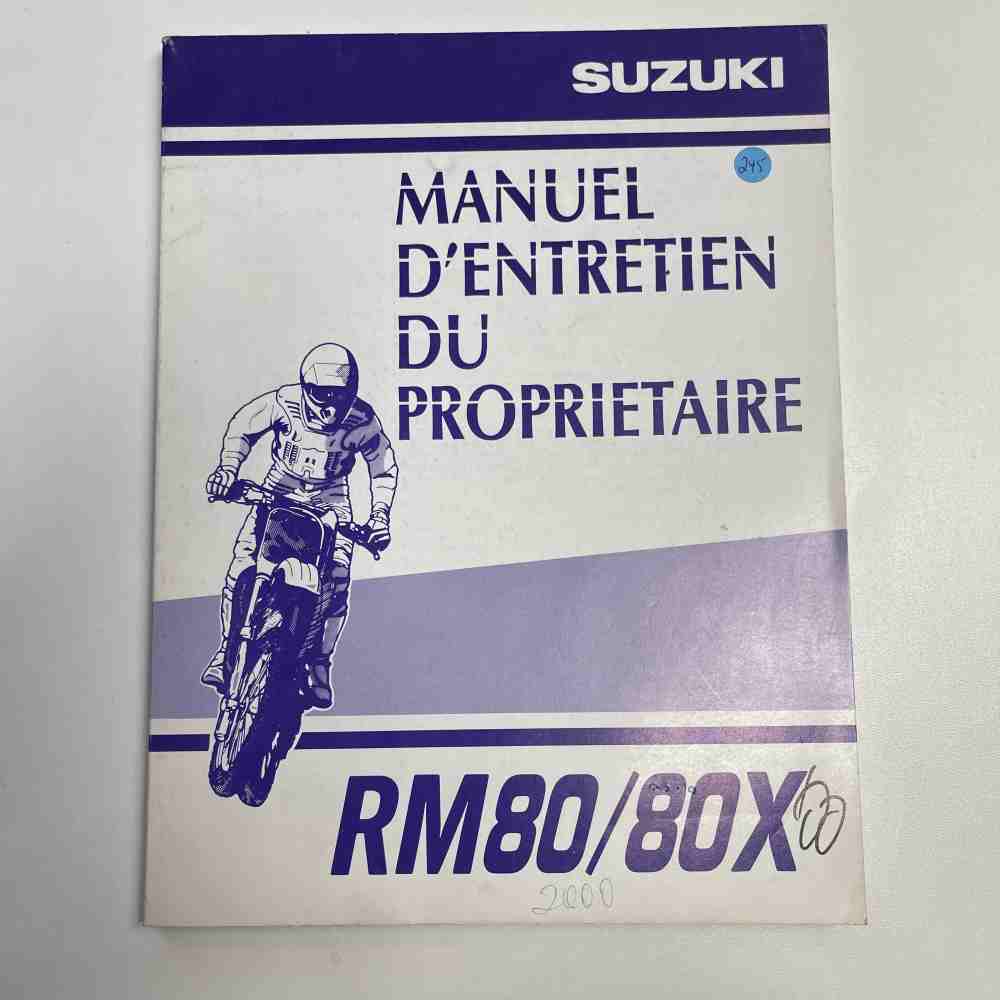 SUZUKI RM80/80X 2000 99011-02B75-04F Motorrad-Handbuch gebraucht