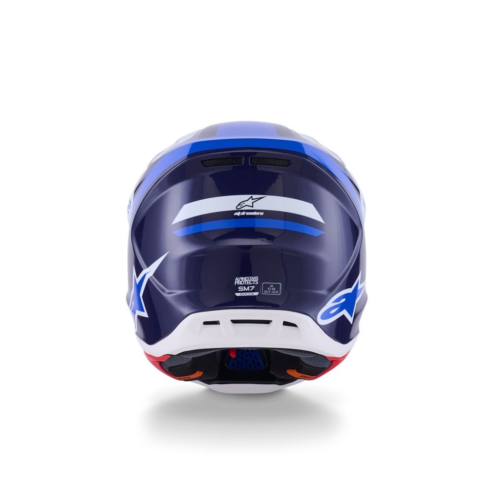 ALPINESTARS Supertech M7 Rise Motocross Helm blau/weiss ALPINESTARS Supertech M7 Rise Motocross Helm blau/weiss