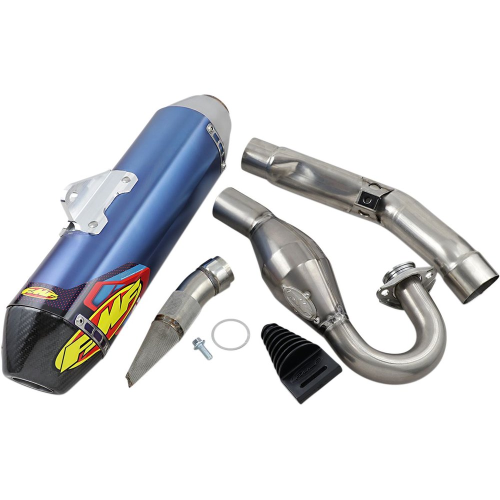 FMF Factory 4.1 RCT Auspuffanlage + MegaBomb Krümmer blau Kawasaki KX 250 F