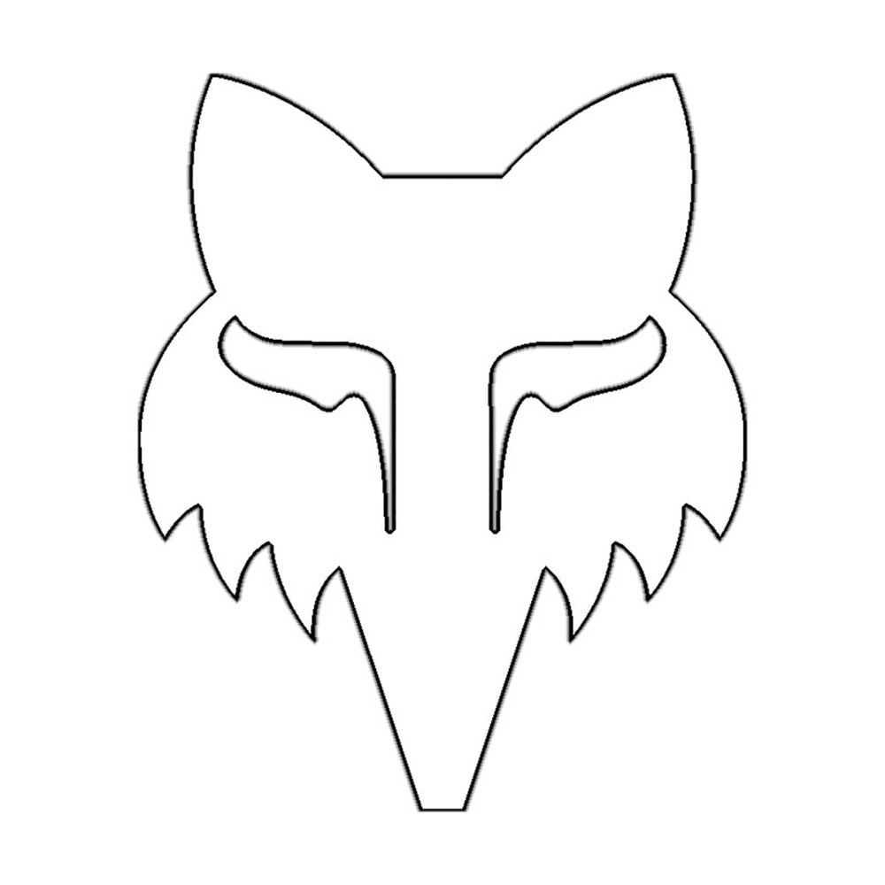 FOX FOX HEAD 4" - DIE CUT VINYL Weiss