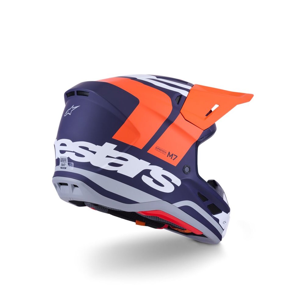 ALPINESTARS Supertech M7 Core Motocross Helm orange/blau