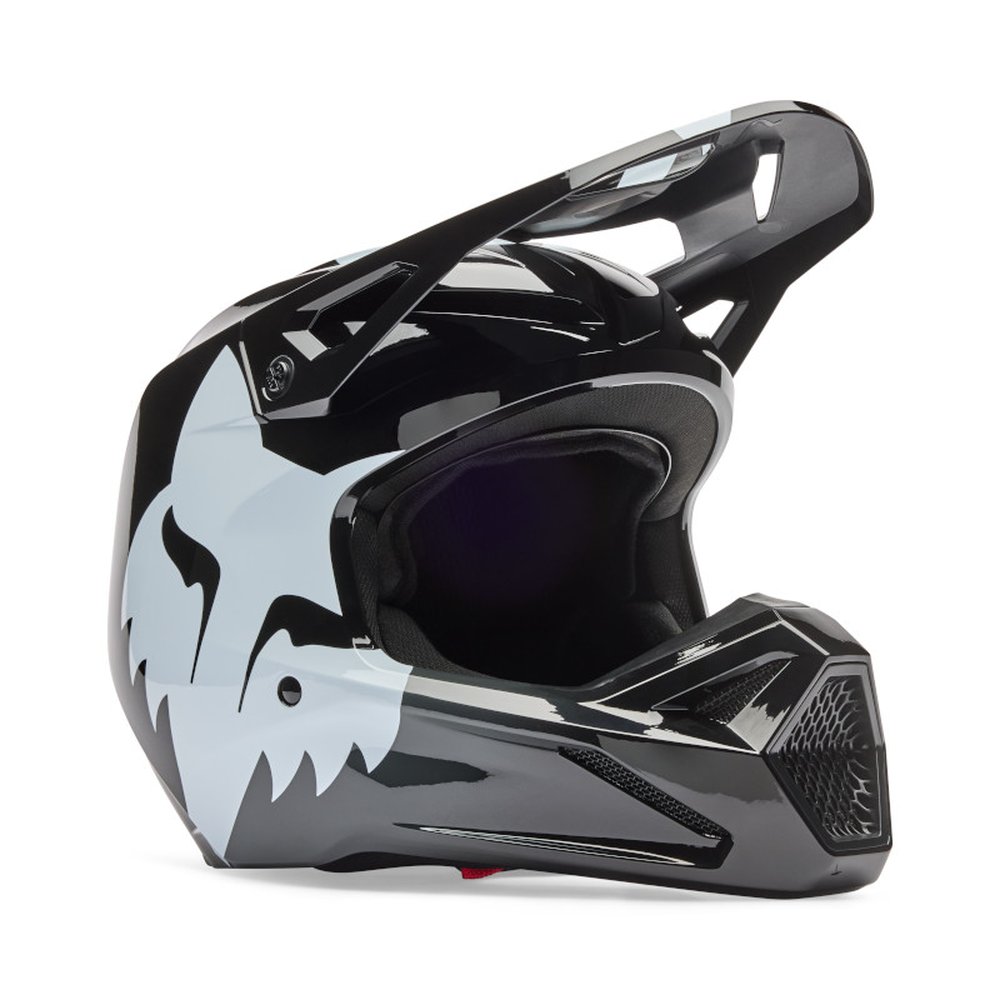 FOX V1 SHIELD Motocross Helm Schwarz