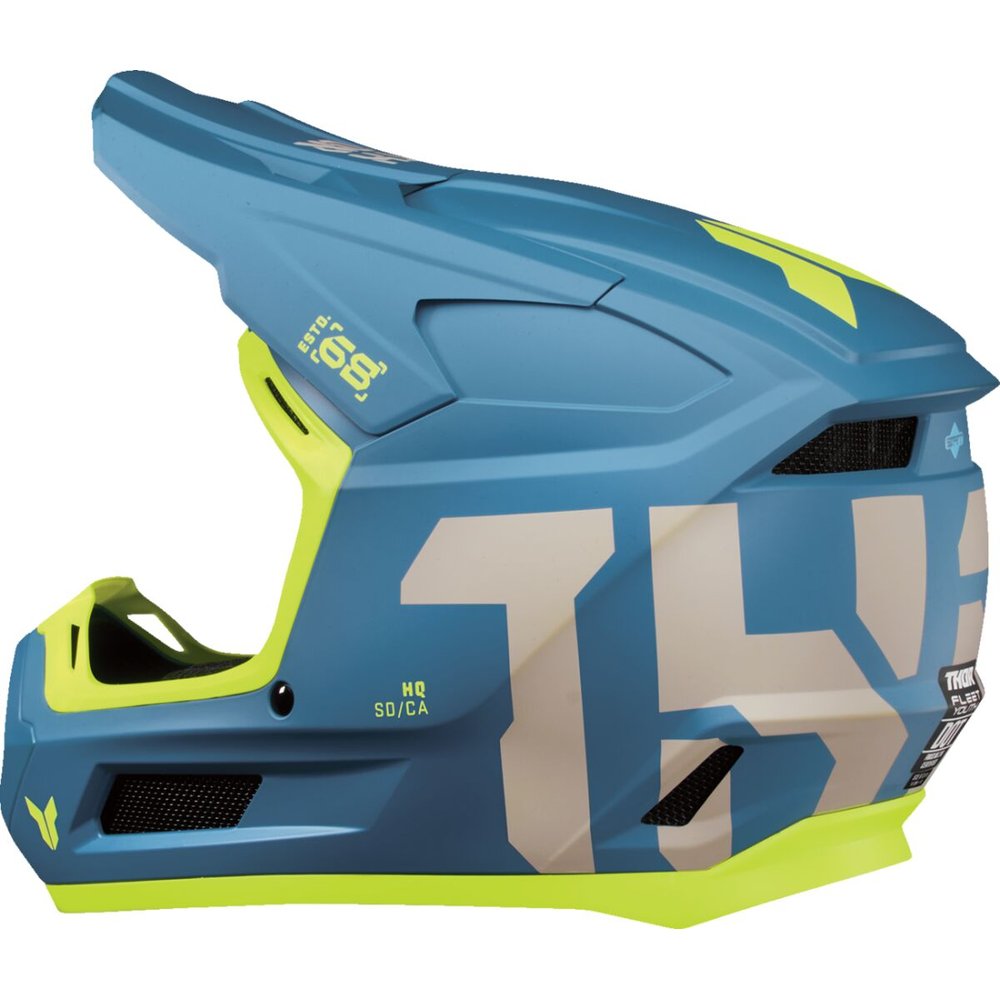 THOR Fleet Kinder Motocross Helm Forge blau