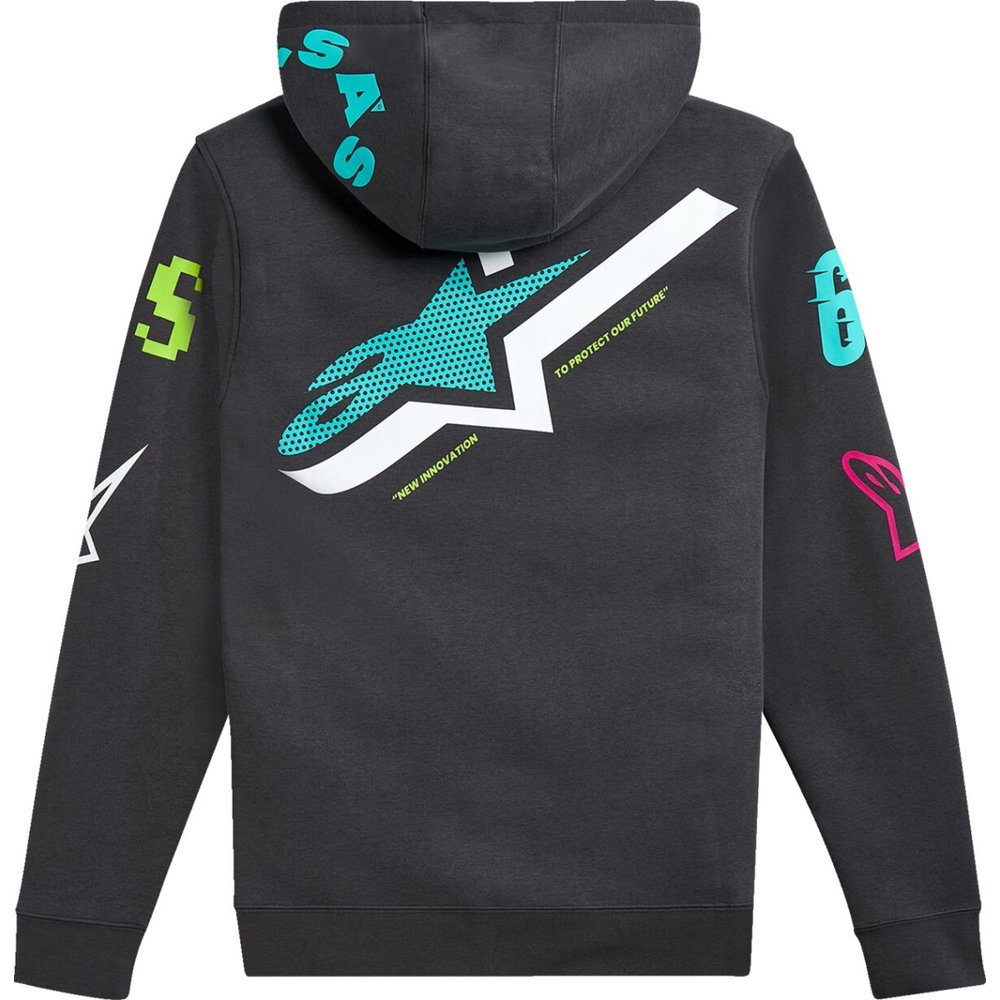ALPINESTARS Kapuzen Pullover Hoodie Zip Variegate Gunmetal ALPINESTARS Kapuzen Pullover Hoodie Zip Variegate Gunmetal