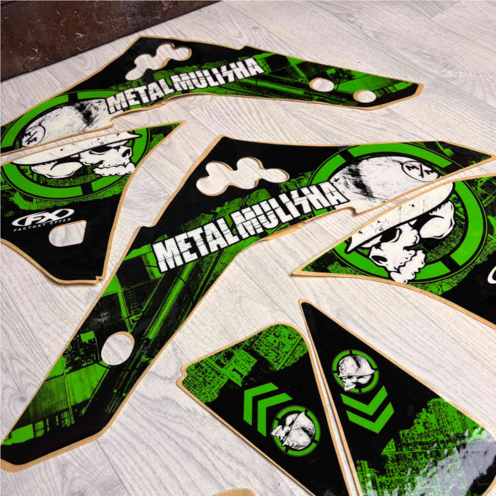 FACTORY EFFEX Full Metal Mulisha Totenkopf passend für Kawasaki KX 250 F 06-08