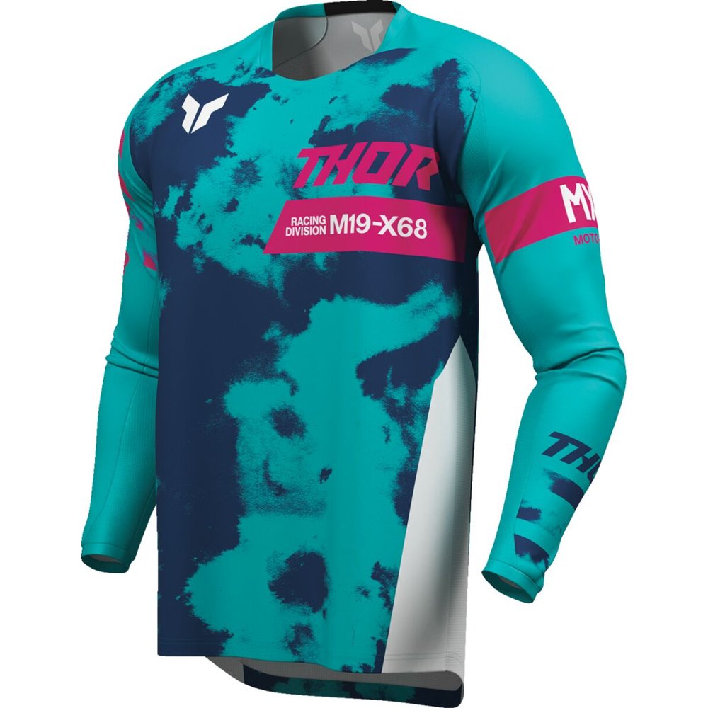 THOR Launchmode Bleach Jersey weiss/Aqua blau THOR Launchmode Bleach Jersey weiss/Aqua blau