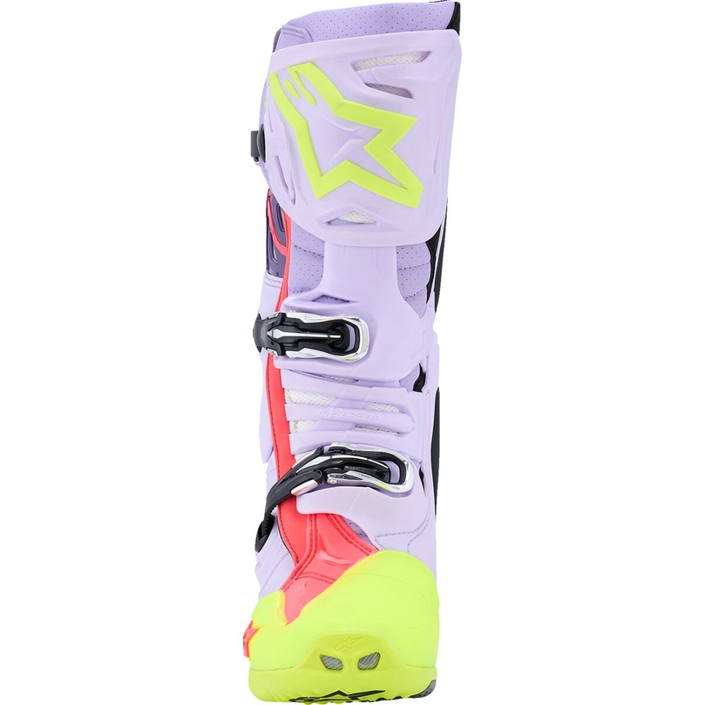 ALPINESTARS Tech 10 Supervented belüftete Motocross Stiefel lila/neon gelb/Diva Pink