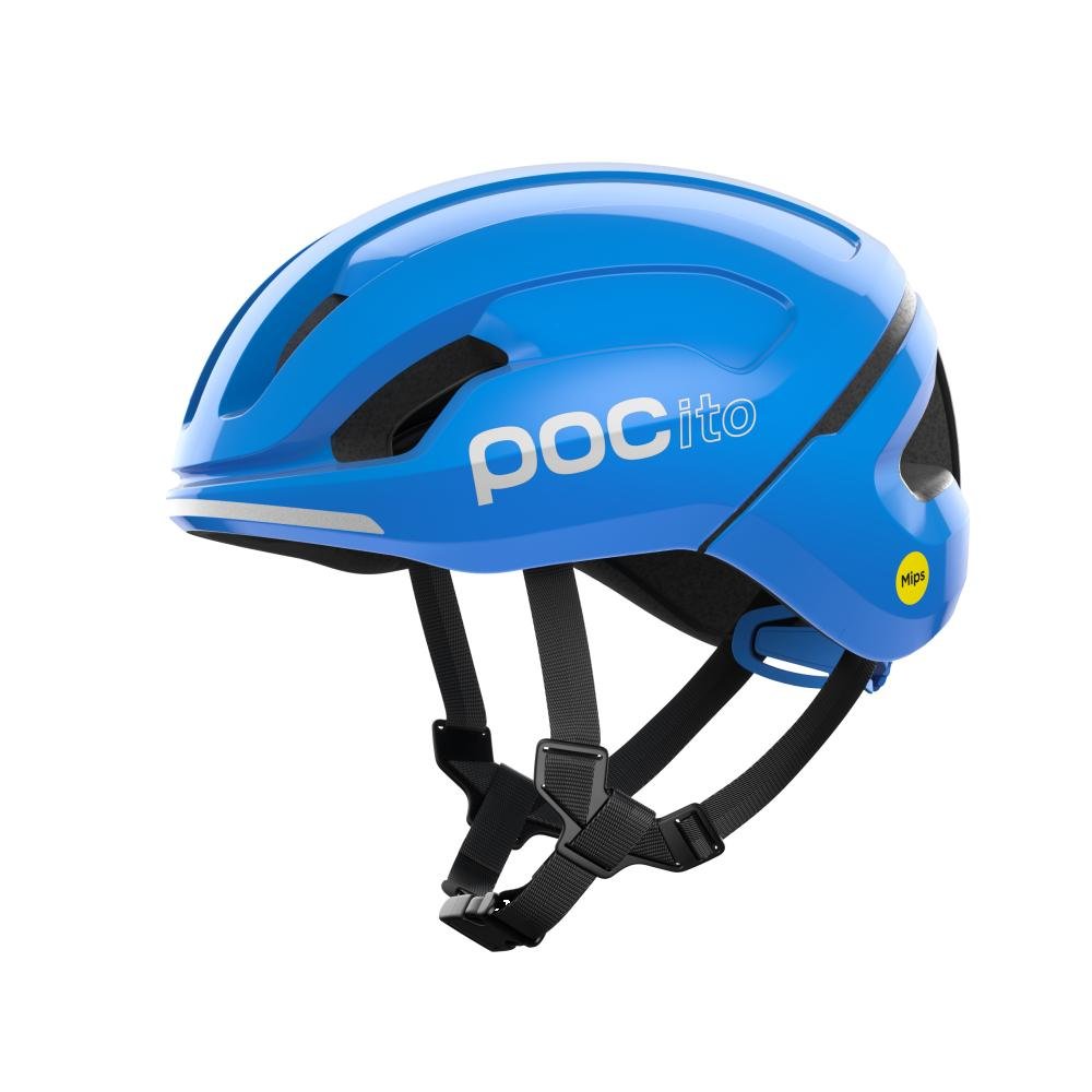 POC POCito Omne Mips MTB Helm fluorescent blau