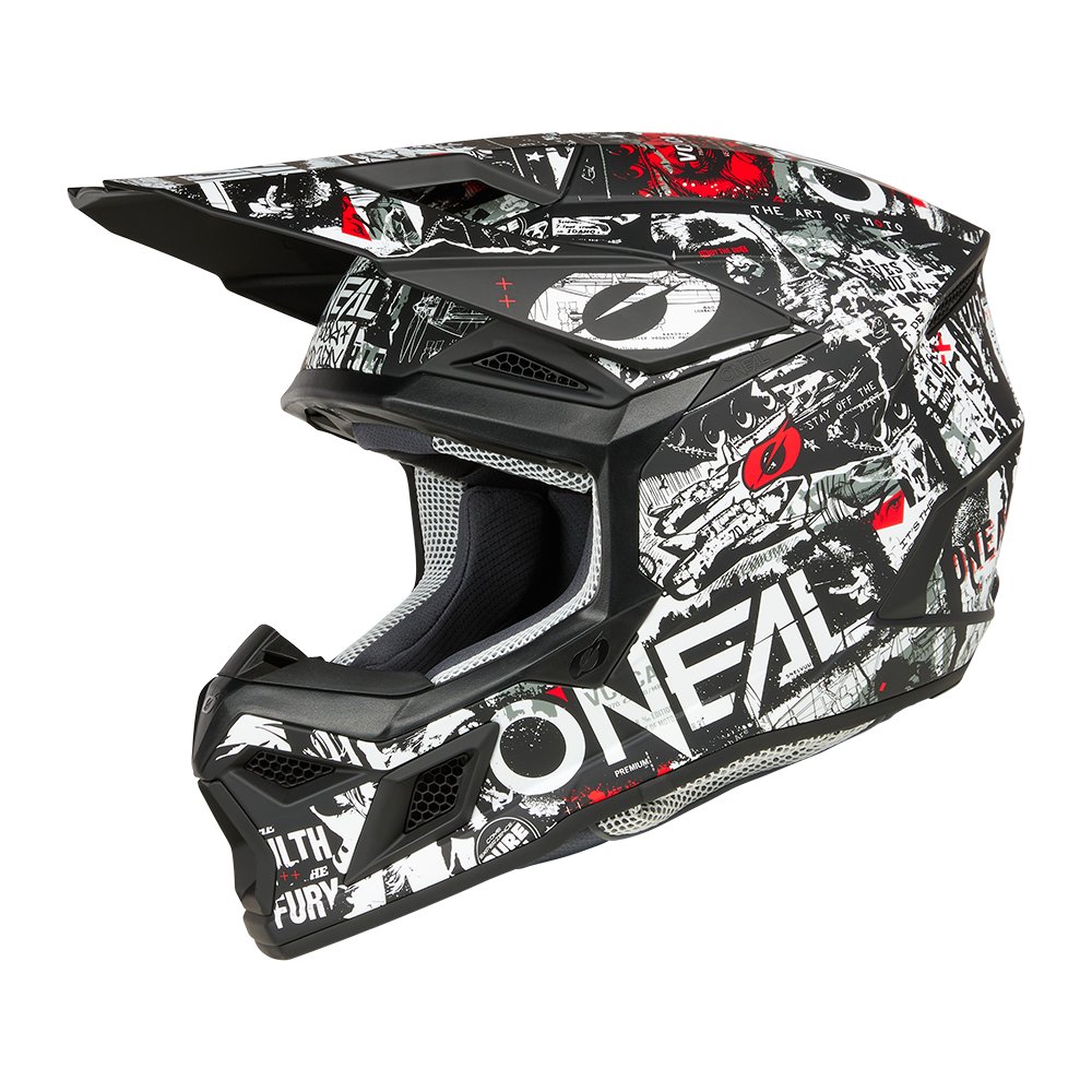 ONEAL 3SRS Motocross Helm Attack schwarz weiss