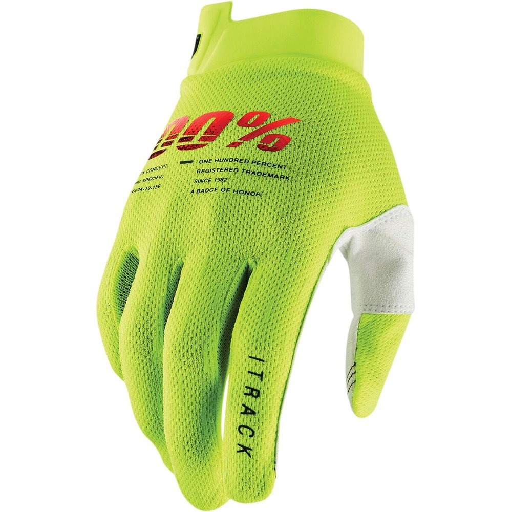 100% iTrack Kinder Handschuhe neon gelb