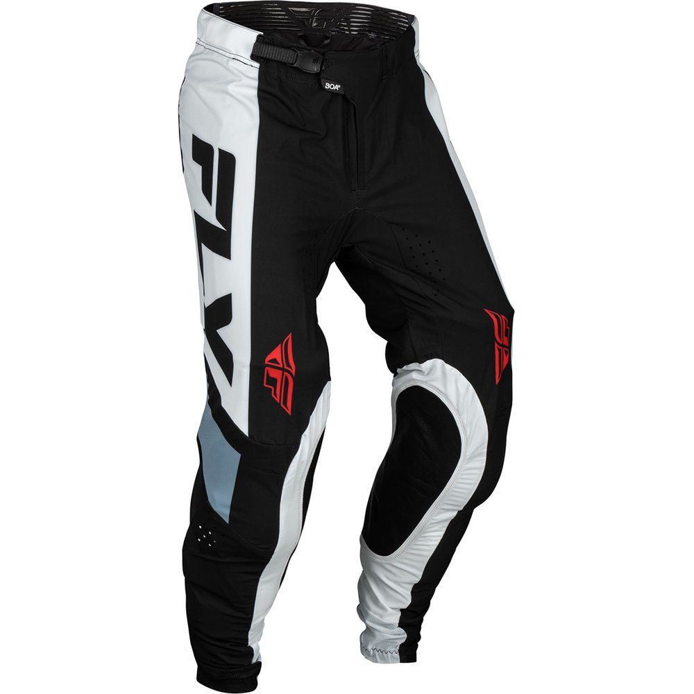 FLY Lite BOA Motocross Hose schwarz weiss Denim grau