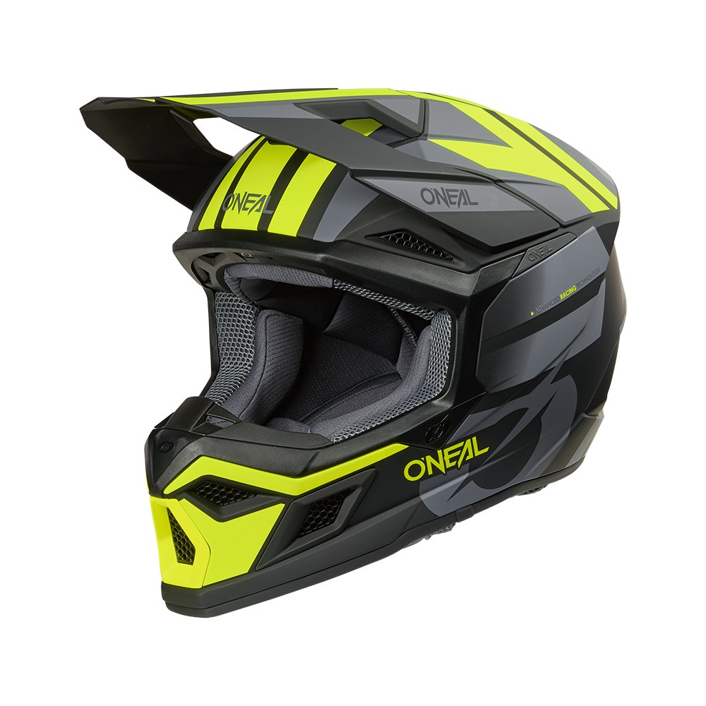 ONEAL 3SRS Motocross Helm Ride schwarz/grau/neon gelb