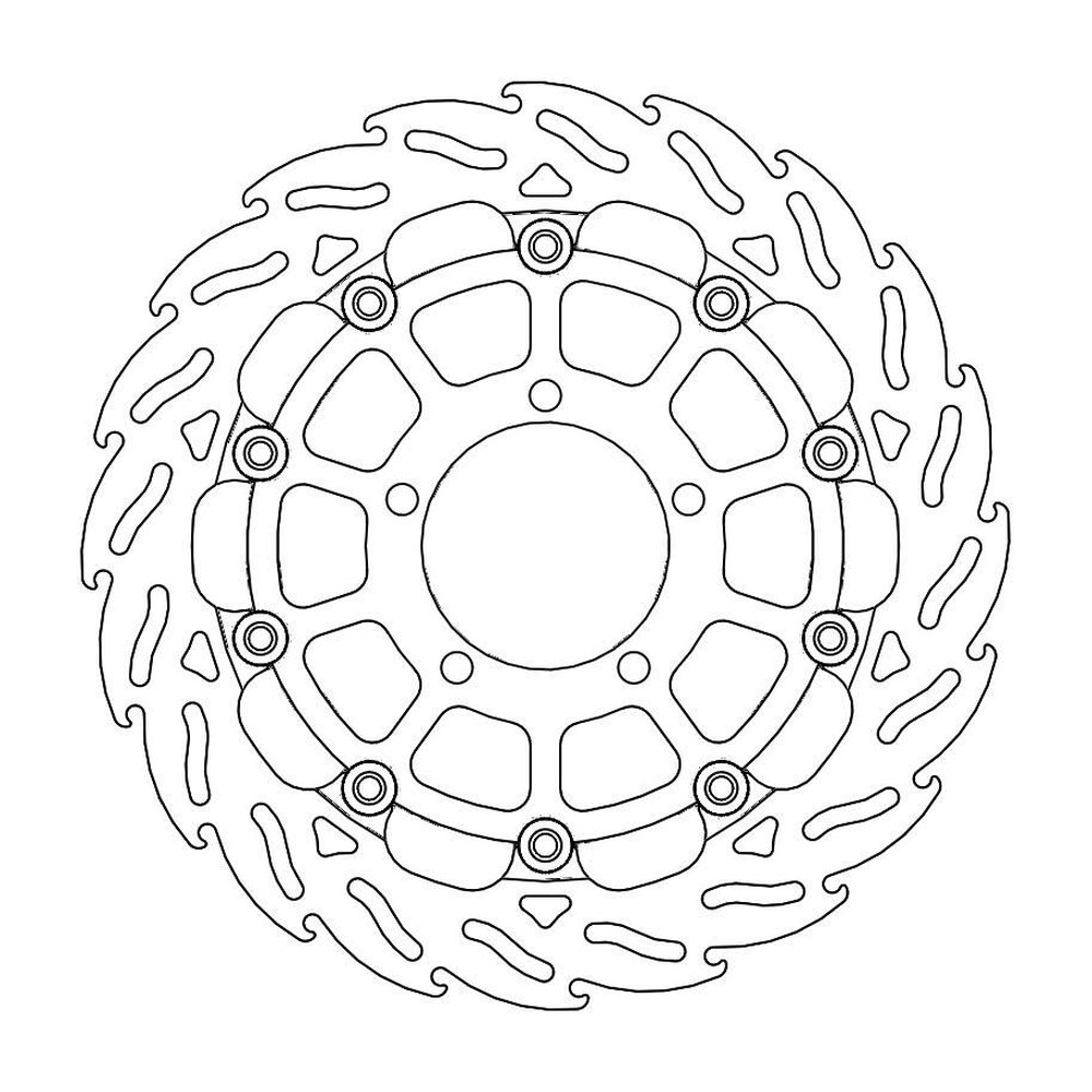 MOTO-MASTER Bremsscheibe Flame vorne R