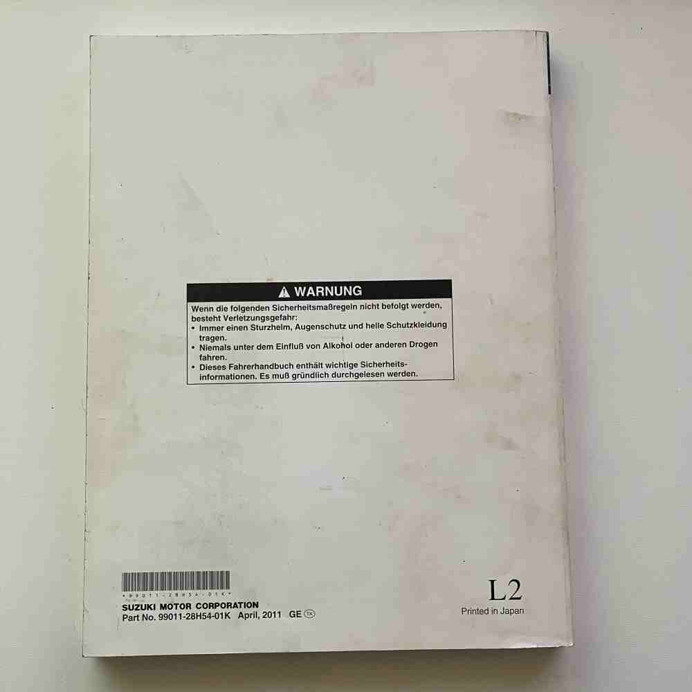 SUZUKI RM-Z450 2012 99011-28H54-01K Motorrad-Handbuch gebraucht