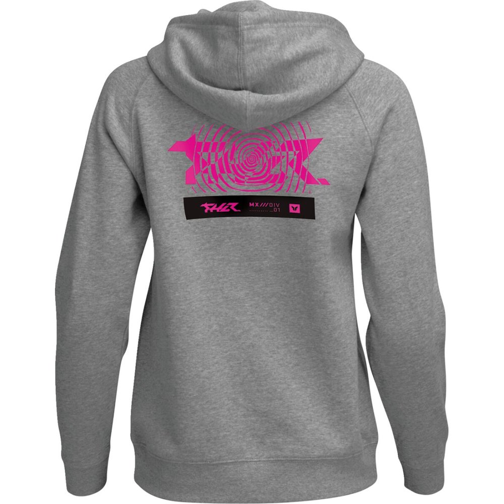 THOR Mind Control Frauen Kapuzen Pullover meliert grau
