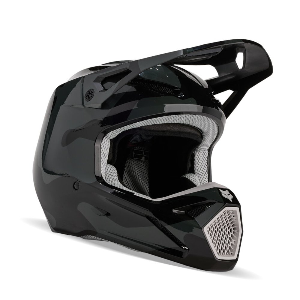 FOX V1 BNKR Motocross Helm Schwarz Camo