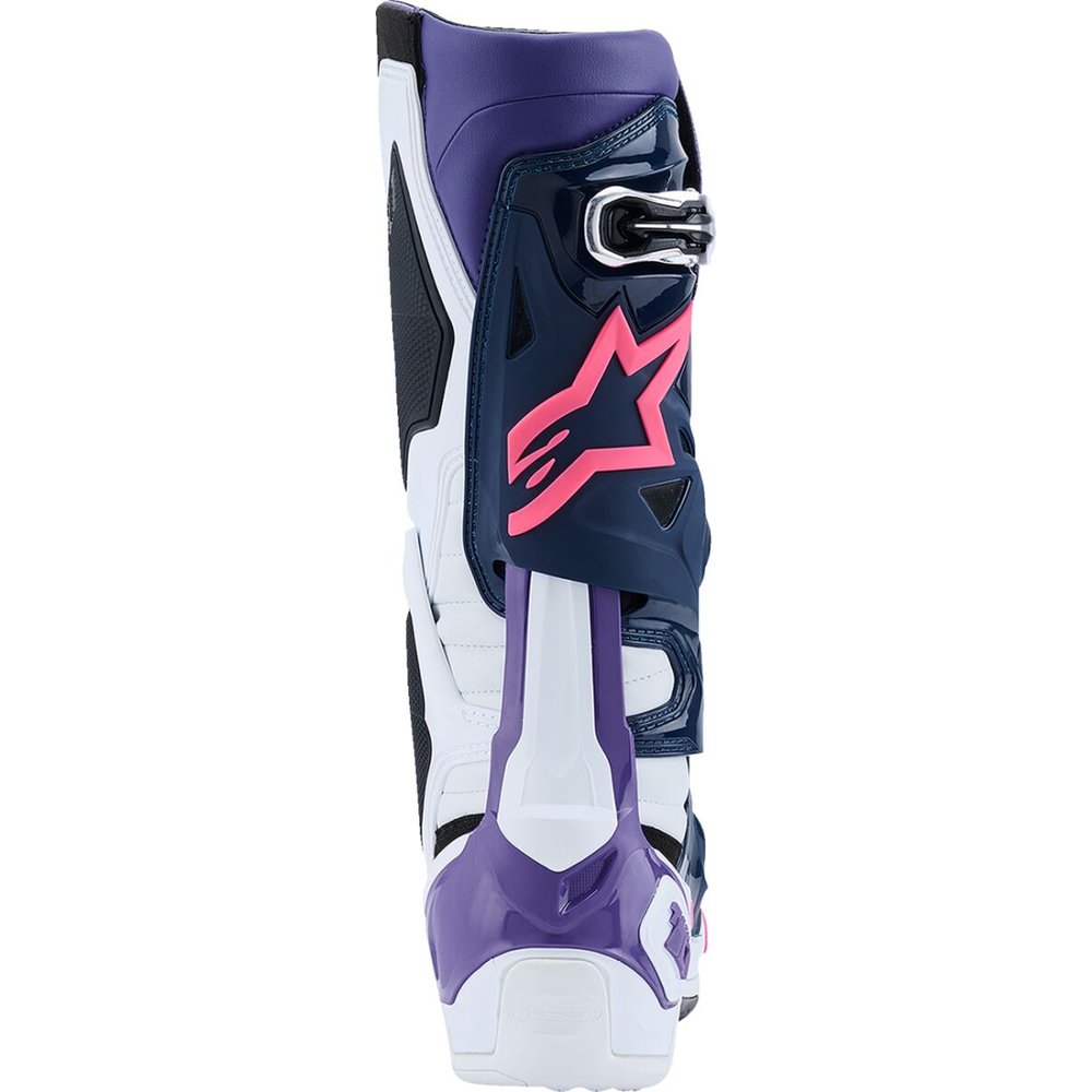 ALPINESTARS Tech 10 Motocross Stiefel weiss/violett/navy blau/neon pink
