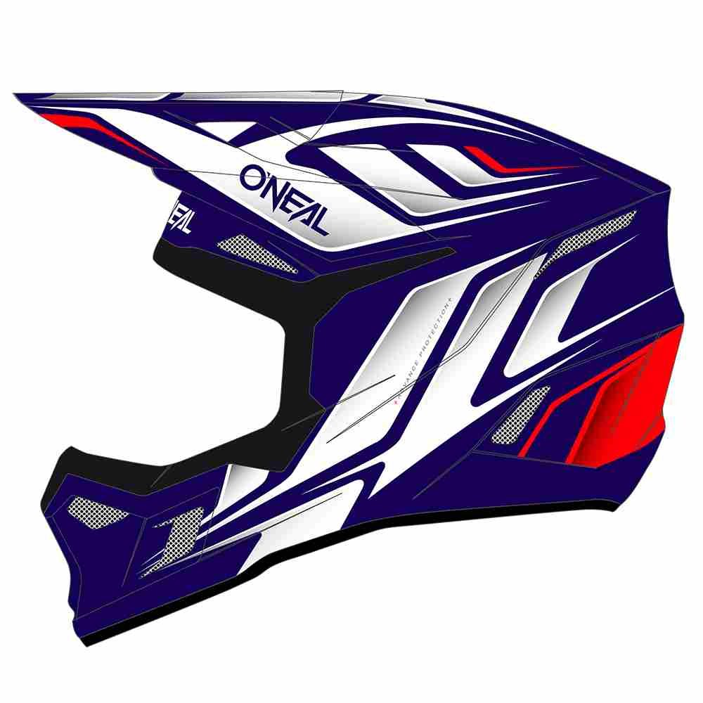 ONEAL 3SRS Vertical Motocross Helm blau weiss rot