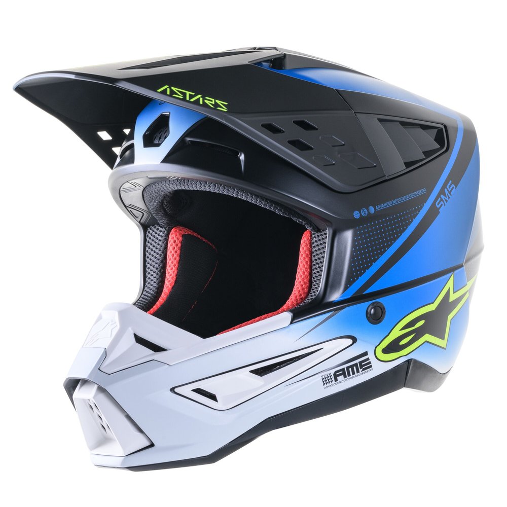 ALPINESTARS Supertech M5 Rayon Motocross Helm blau weiss