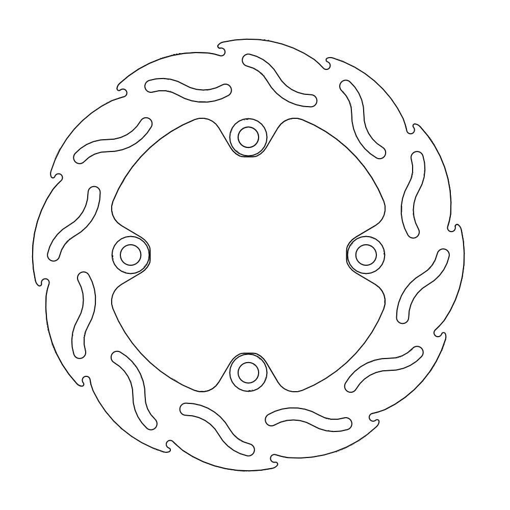 MOTO-MASTER Bremsscheibe Flame hinten