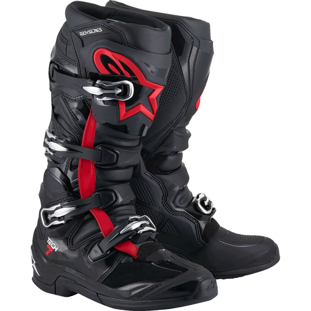 ALPINESTARS Tech 7 Motocross Stiefel schwarz/neon rot