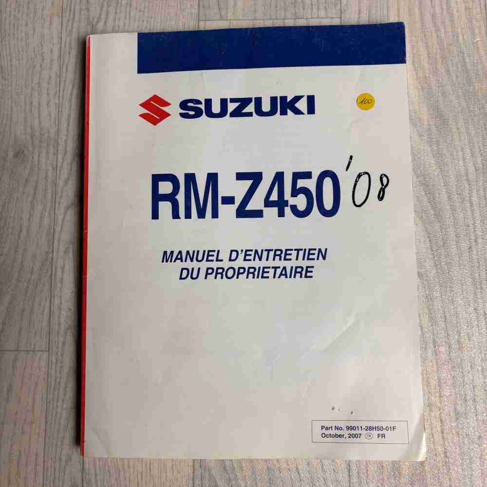 SUZUKI RM-Z 450 2008 99011-28H50-01F Motorrad-Handbuch gebraucht