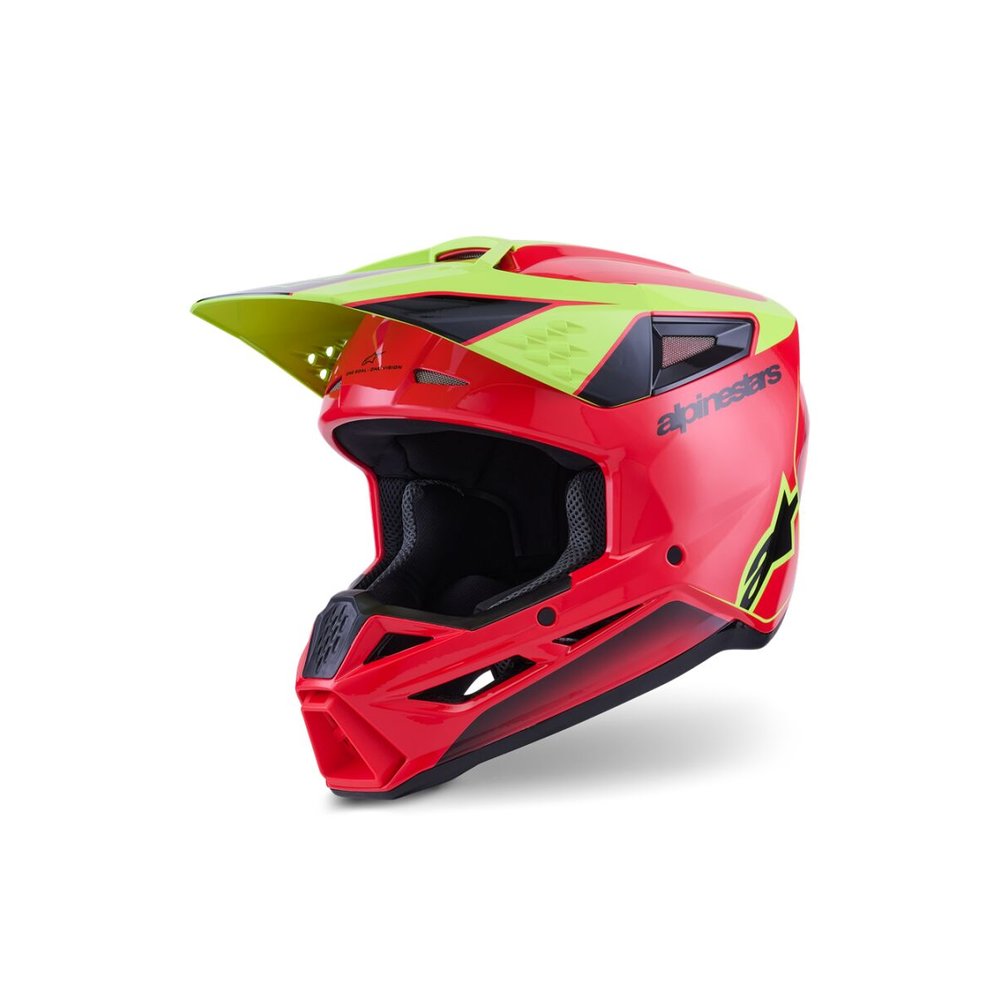 ALPINESTARS Supertech M3 Fray Motocross Helm rot/gelb/schwarz