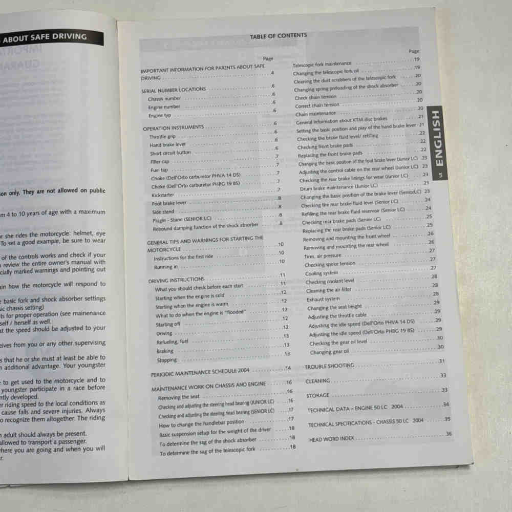 KTM 85 SX 19/16 & 17/14 2015 3213172en Motorrad-Handbuch gebraucht