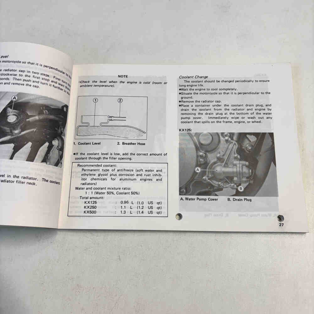 KAWASAKI KX 125/250/500 1991 99920-1545-02 Motorrad-Handbuch gebraucht