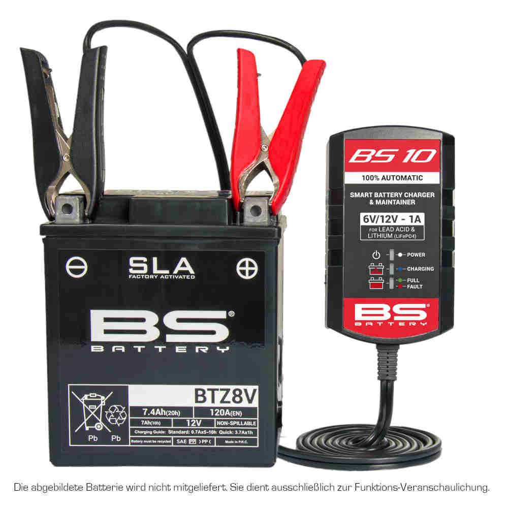 BS BATTERY BS 10 Smart Battery Charger & Maintainer Batterie-Ladegerät 6V/12V-1A BS BATTERY BS 10 Smart Battery Charger & Maintainer Batterie-Ladegerät 6V/12V-1A