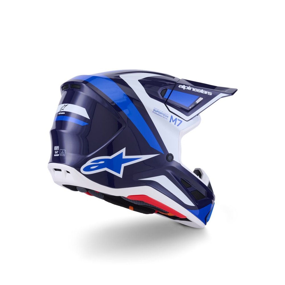 ALPINESTARS Supertech M7 Rise Motocross Helm blau/weiss ALPINESTARS Supertech M7 Rise Motocross Helm blau/weiss