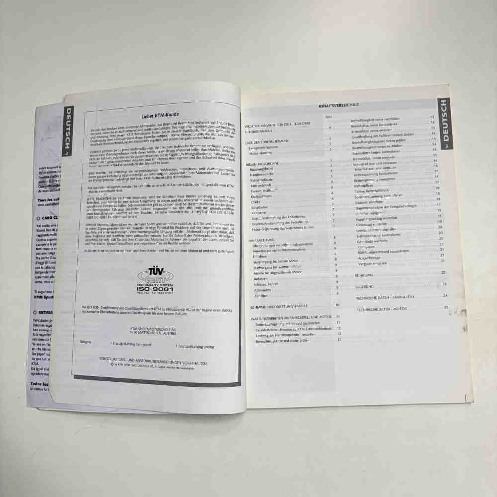 KTM 60/65 SX 2000 320583 Motorrad-Handbuch gebraucht