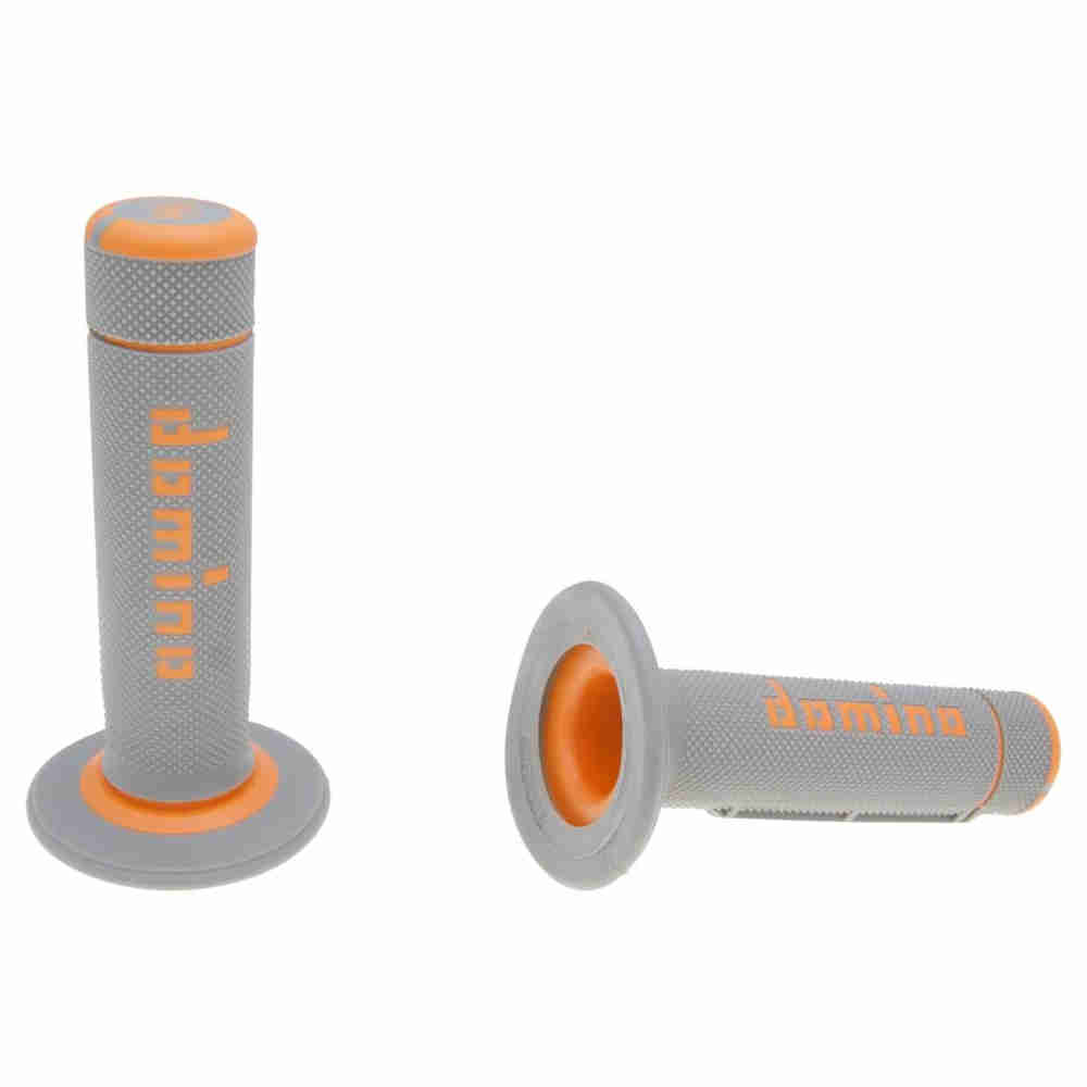 DOMINO half waffle Motocross Griffe grau orange