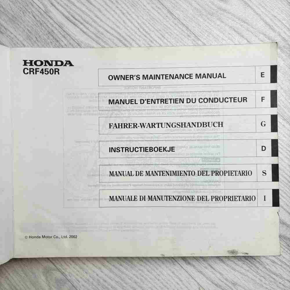 HONDA CRF 450 R 2003 69MEB610 00X69-MEB-6103 Motorrad-Handbuch gebraucht