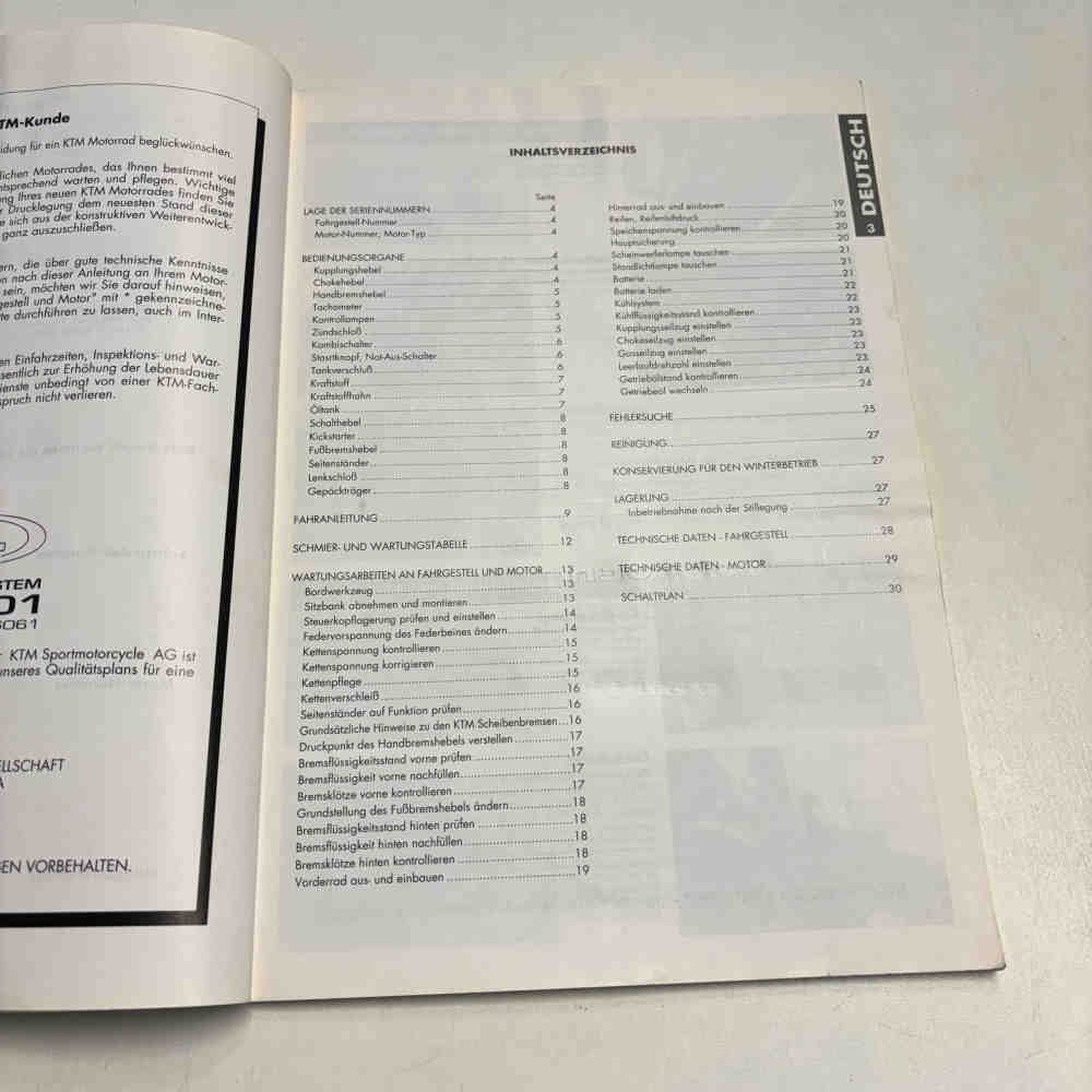 KTM 125 LC2 1996 320508 Motorrad-Handbuch gebraucht