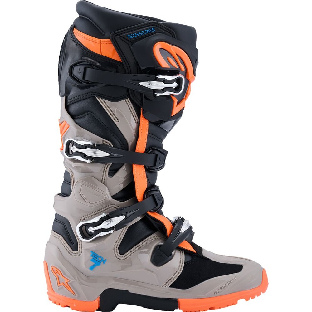 ALPINESTARS Tech 7 Motocross Stiefel schwarz/warm grau/neon orange ALPINESTARS Tech 7 Motocross Stiefel schwarz/warm grau/neon orange