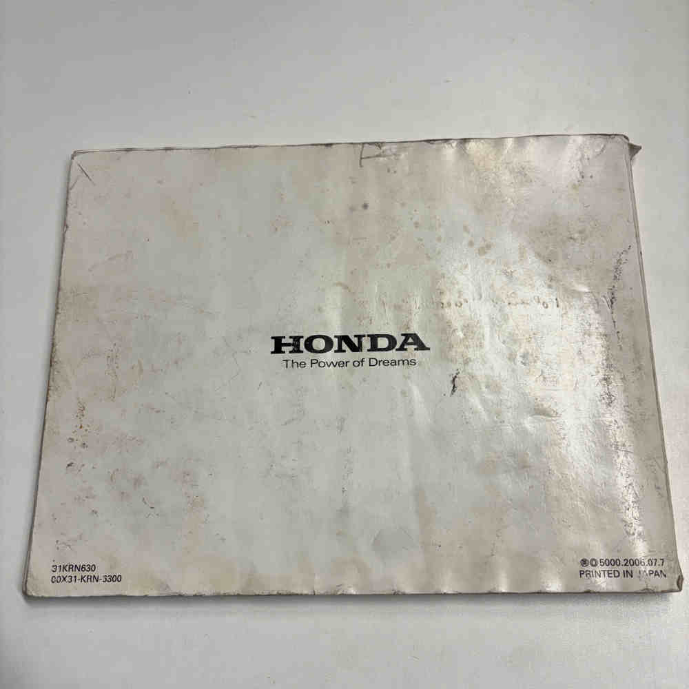 HONDA CRF 250 R 2007 31KRN630 00X31-KRN-3300 Motorrad-Handbuch gebraucht