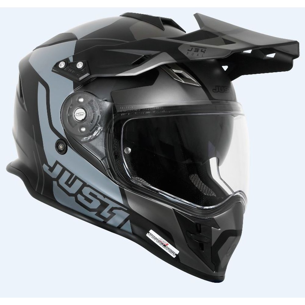 JUST1 Helmet J34 Tour Motocross Helm titanium schwarz