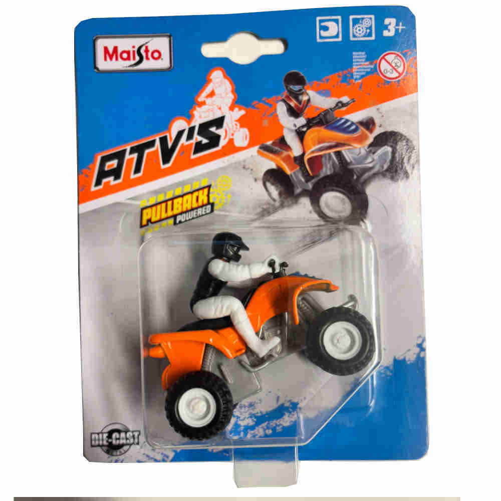 MAISTO ATV Pullback Quad weiss schwarz orange blau