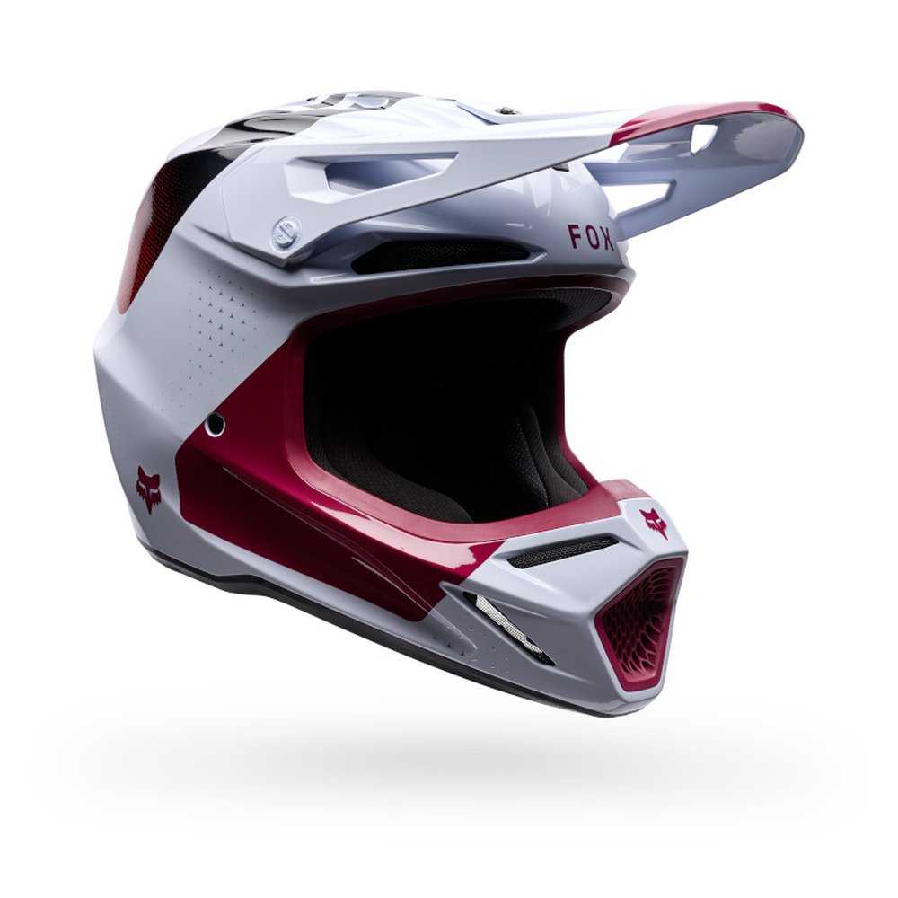 FOX V3 TINE Motocross Helm Cranberry