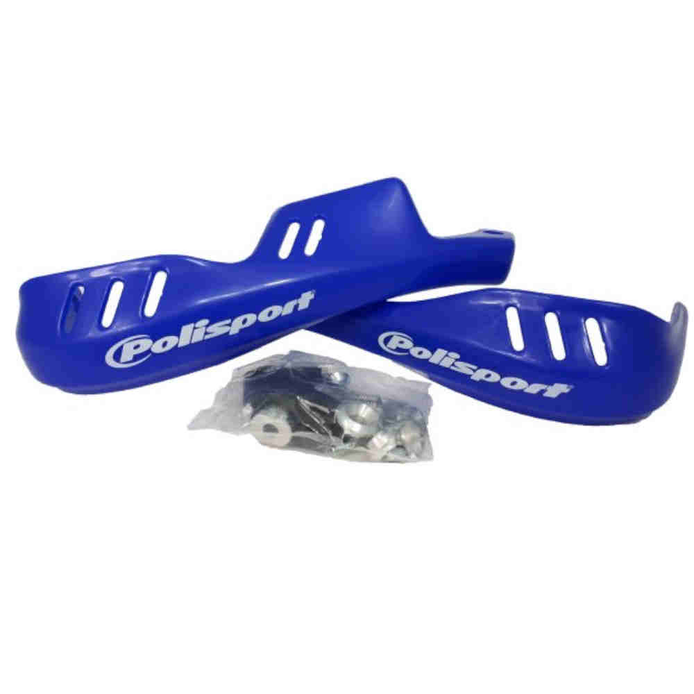 POLISPORT Integral Hand-Protektoren mit Befestigungs-Kit blau
