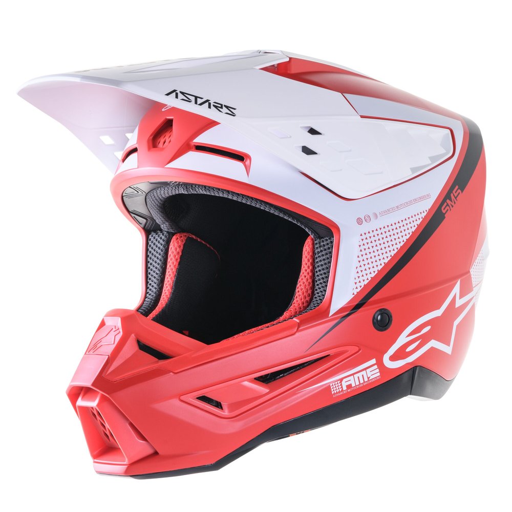 ALPINESTARS Supertech M5 Rayon Motocross Helm rot weiss