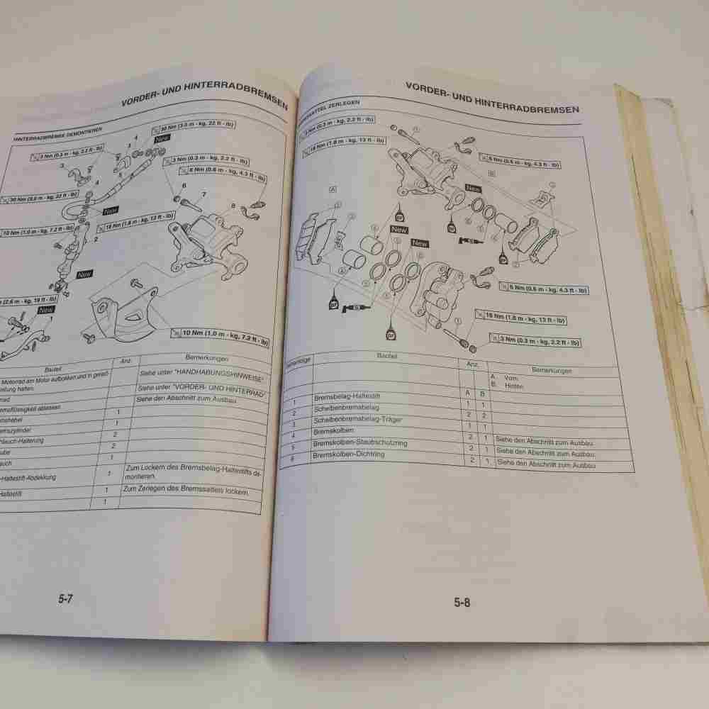 YAMAHA YZ 125 (A)/A1 2011 1C3-28199-36 Motorrad-Handbuch gebraucht