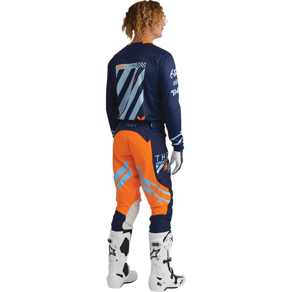 THOR Launchmode Futura Jersey navy blau/orange THOR Launchmode Futura Motocross Hose navy blau/orange