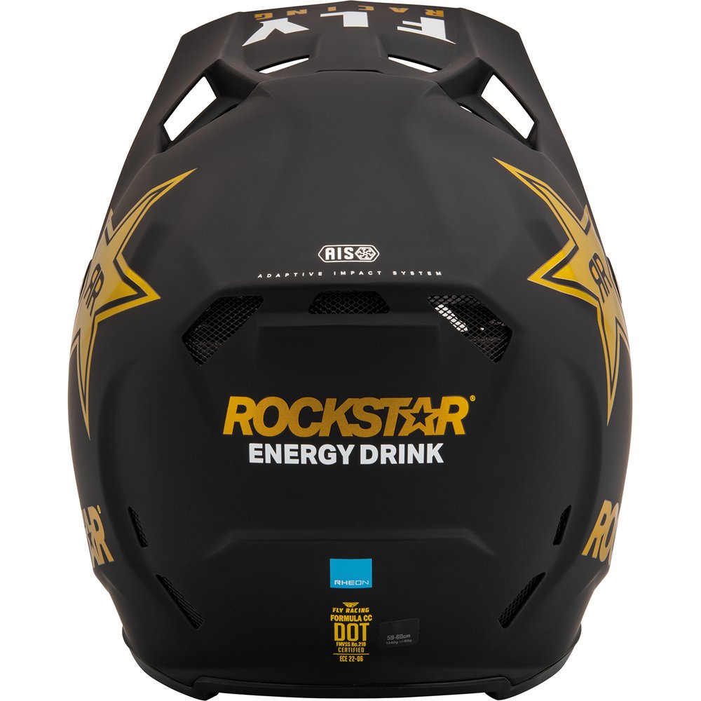 FLY Formula CC Rockstar Motocross Helm matt schwarz gold