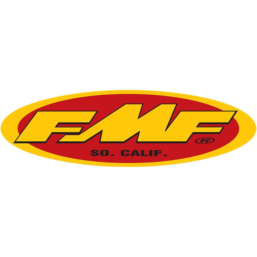 FMF Oval Trailer Sticker 58,4 Cm 23 Zoll Yellow/Red