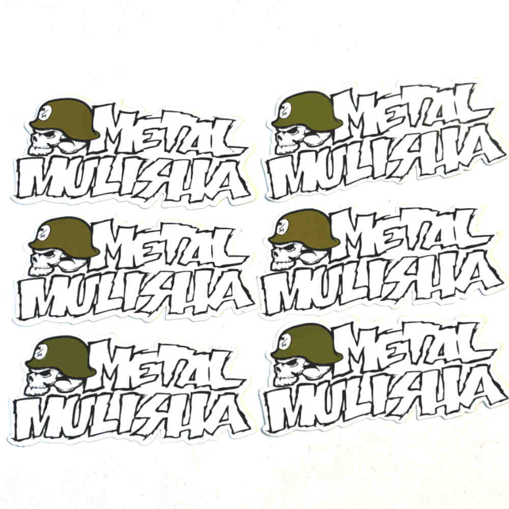 METAL MULISHA Iconoclast 7,6cm Aufkleber/Sticker 6er Pack weiss