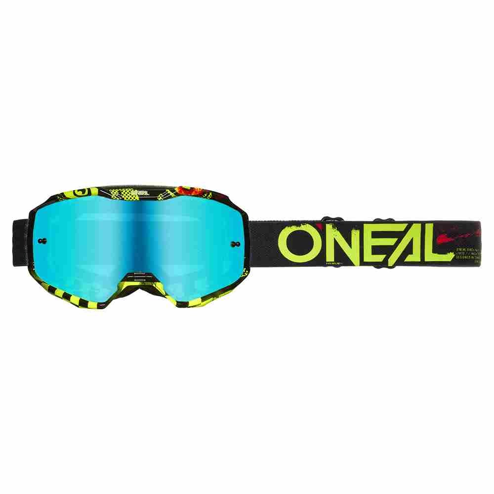 ONEAL B-10 Attack Brille schwarz neon gelb - radium blau